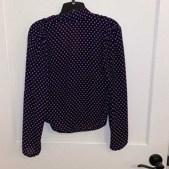 A’gaci polka dot front tie blouse - Picture 2 of 2